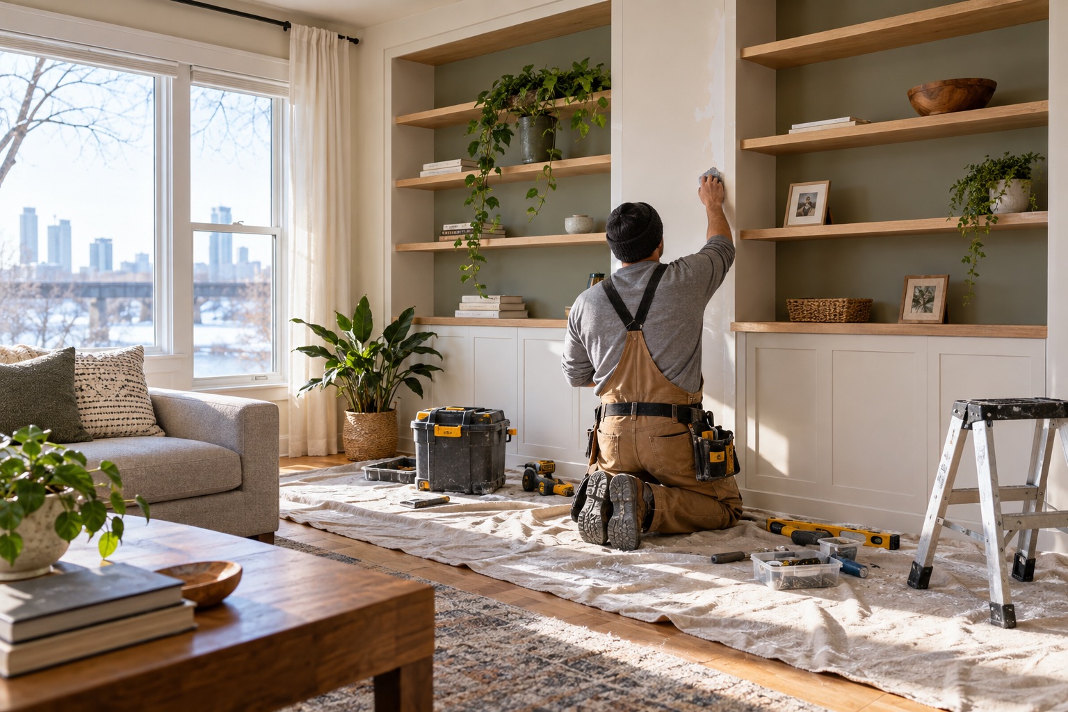 Fictional handyman project concept for Neighbourhood Fix Co.